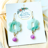 Quartz Elyn Earrings- Emerald