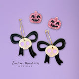 Halloween Mix-and-Match Bow Earrings- Black