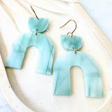 Quartz Ella Earrings- Emerald