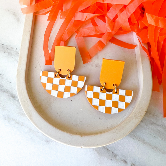 Game Day Betty Earrings- Orange