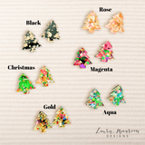 Holiday Stud Earrings- Glitter Party Trees