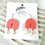 Daisy Chain Gracie Earrings- Coral