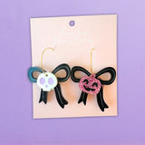 Halloween Mix-and-Match Bow Earrings- Black