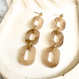 Quartz Maggie Earrings- Smokey