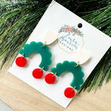 Holiday Deck the Halls Arch Earrings