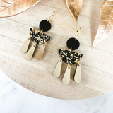 Glitter Party Scarlett Earrings- Black