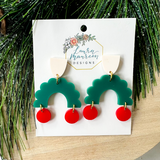 Holiday Deck the Halls Arch Earrings