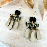 Glitter Party Scarlett Earrings- Black