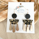 Glitter Party Scarlett Earrings- Black