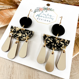 Glitter Party Scarlett Earrings- Black