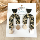 Glitter Party Devon Earrings- Black