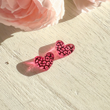 Valentine's- Leopard Heart Studs