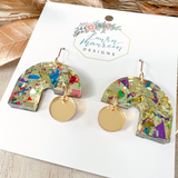 Glitter Party Etta Earrings- Gold