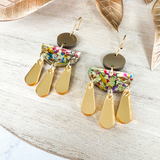 Glitter Party Scarlett Earrings- Gold