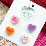 Valentine's- Mix & Match Classic Candy Heart Studs