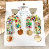 Glitter Party Devon Earrings- Gold