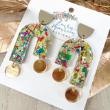 Glitter Party Devon Earrings- Gold