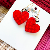 Valentine's- Checkered Heart Hoops