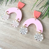 Holiday Snowflake Arc Earrings