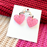 Valentine's- Checkered Heart Hoops