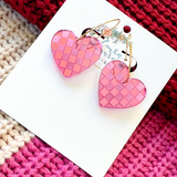 Valentine's- Checkered Heart Hoops