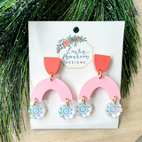 Holiday Snowflake Arc Earrings