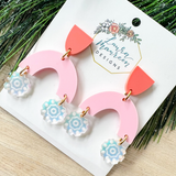 Holiday Snowflake Arc Earrings