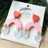 Holiday Snowflake Arc Earrings