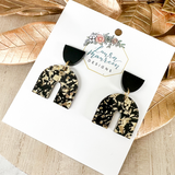 Glitter Party Claire Earrings- Black