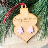 Holiday '22- Matte Tree Stud Earrings