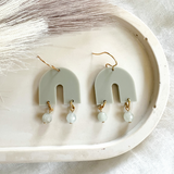 Everyday Gracie Earrings- Stone & Aquamarine