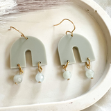 Everyday Gracie Earrings- Stone & Aquamarine