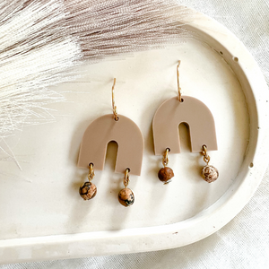 Everyday Gracie Earrings- Camel & Jasper