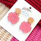 Valentine's- Peony Earrings