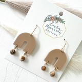 Everyday Gracie Earrings- Camel & Jasper