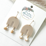 Everyday Gracie Earrings- Ecru & Shell