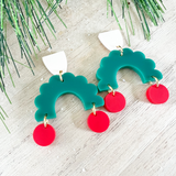 Holiday Deck the Halls Arch Earrings